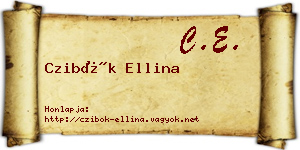 Czibók Ellina névjegykártya